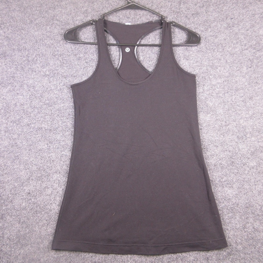 Lululemon Tank Top Womens Medium Black Racerback Scoop Neck Yoga Athletic Gym